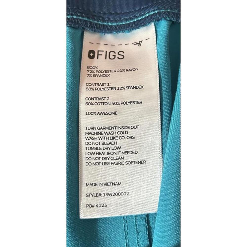 Figs Zamora High Waist Joggers Scrub Pants Womens 6XL 1SW200002 PO 4123 Teal - Picture 4 of 6
